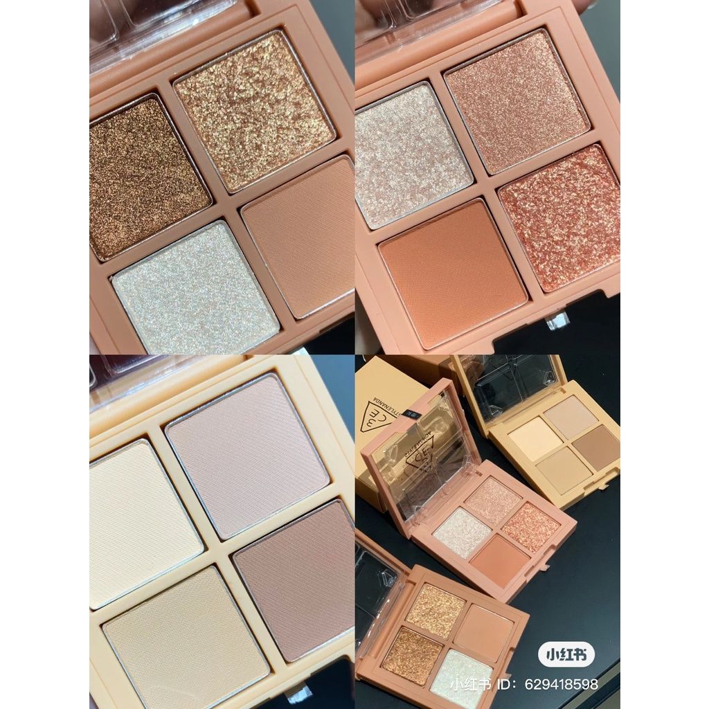 Màu Mắt 3CE 4 Ô Mini Multi Eye Color Palette - Hộp Vuông