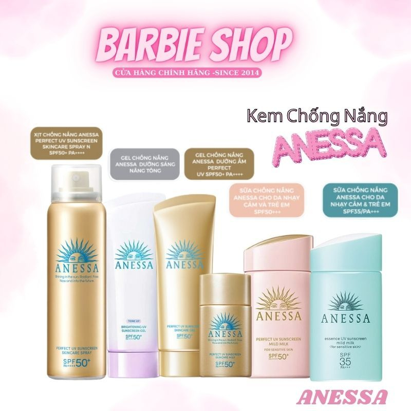 Kem Chống Nắng Anessa Perfect UV Sunscreen Mild Milk -  Skincare Milk  - Tone Up Brightening Gel SPF 50+/PA+++