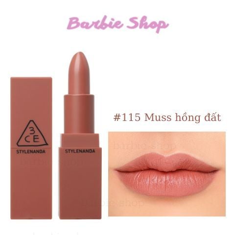 Son Thỏi 3CE Mood Recipe Matte Lip Color #115 Muss Hồng Đất