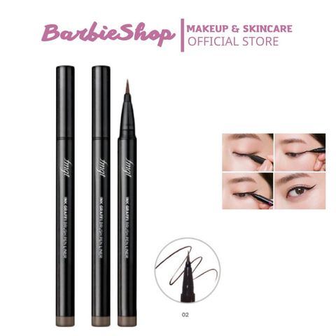 Kẻ Mắt Nước The Face Shop Ink Graffi Brush Pen Liner - 02 Brown