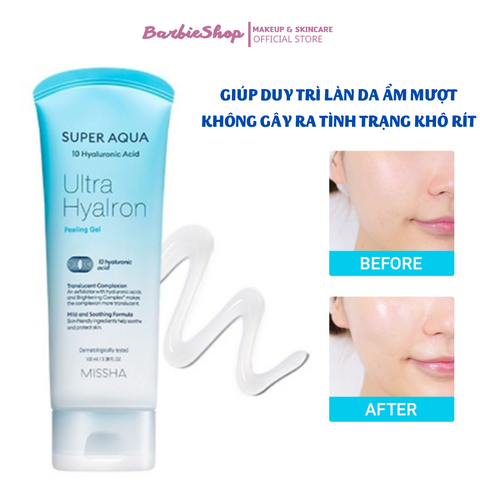 Gel Tẩy Tế Bào Chết MISSHA Super Aqua Ultra Hyalron Peeling Gel 100ml