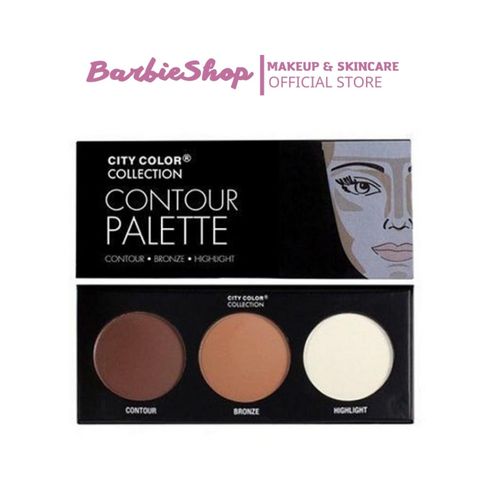 Bảng Phấn Tạo Khối Và Highlight 3 Ô City Color Contour Palette 5.4G