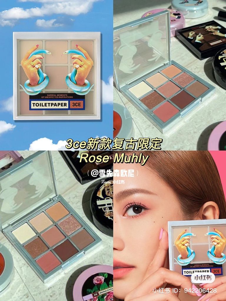 [3CE X TOILETPAPER] Bảng Mắt 9 Ô 3ce Multi Eye Color Palette - Rosy Muhly (Phiên Bản Giới Hạn)