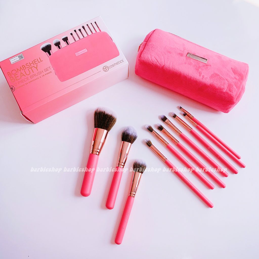 Bộ Cọ Trang Điểm BH Cosmetics Bombshell Beauty 10 Cây - Cọ Túi Hồng