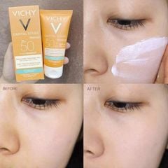 Kem Chống Nắng Cho Da Dầu, Không Nhờn Rít Vichy Capital Soleil Emulsion Toucher Anti Shine