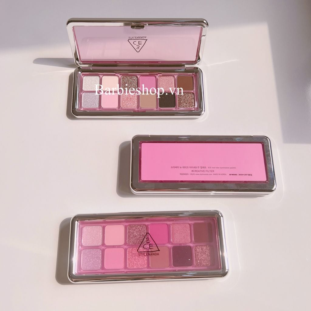 Màu Mắt 12 Ô 3CE New Take Eyeshadow Palette ( Raw Newtrals , Motion Frame , Creative Filter, Quiet Brown )