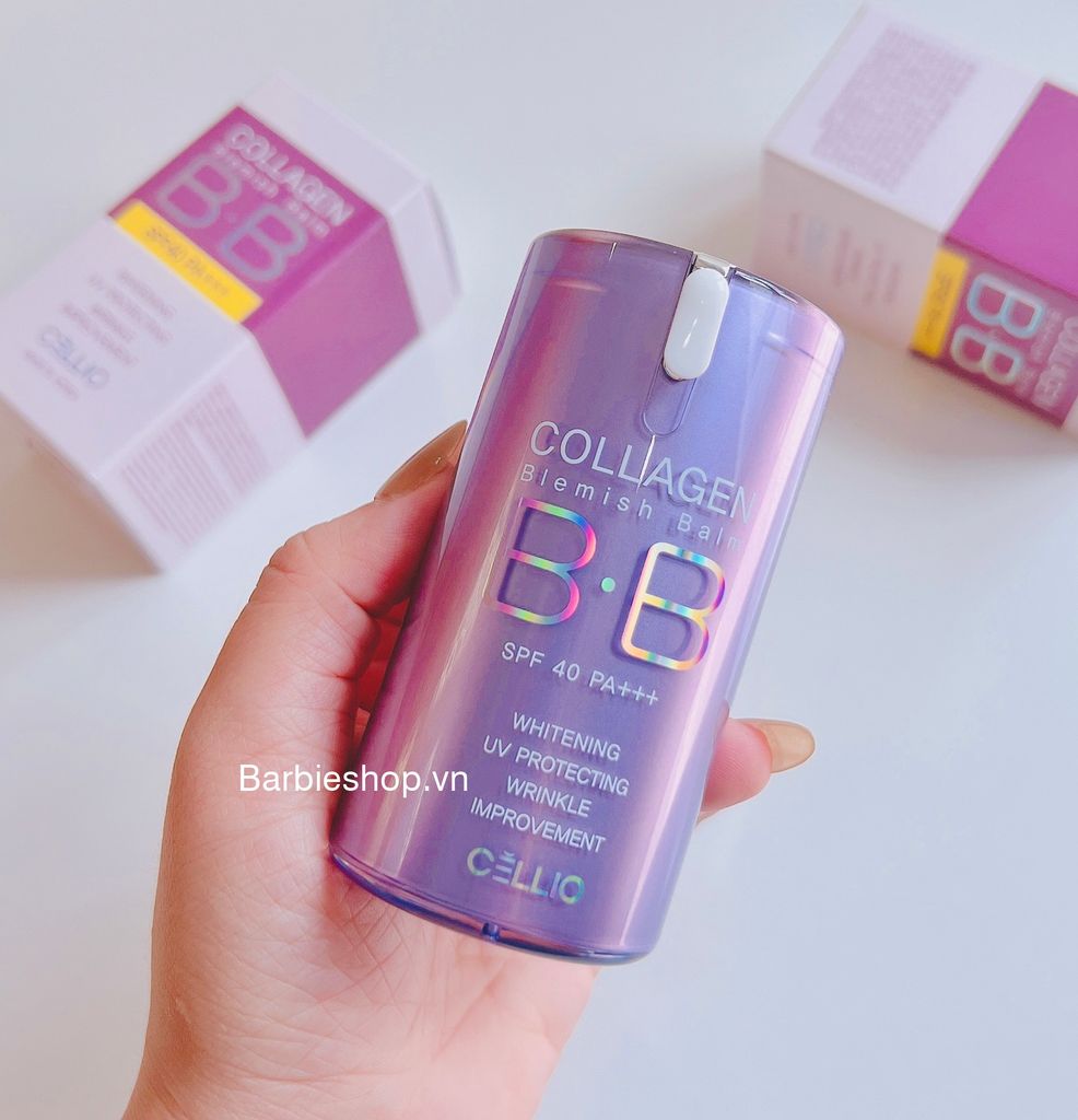 Kem Nền Chống Nắng Kiềm Dầu BB Cellio Collagen Blemish Balm 40 PA+++ - Màu 21