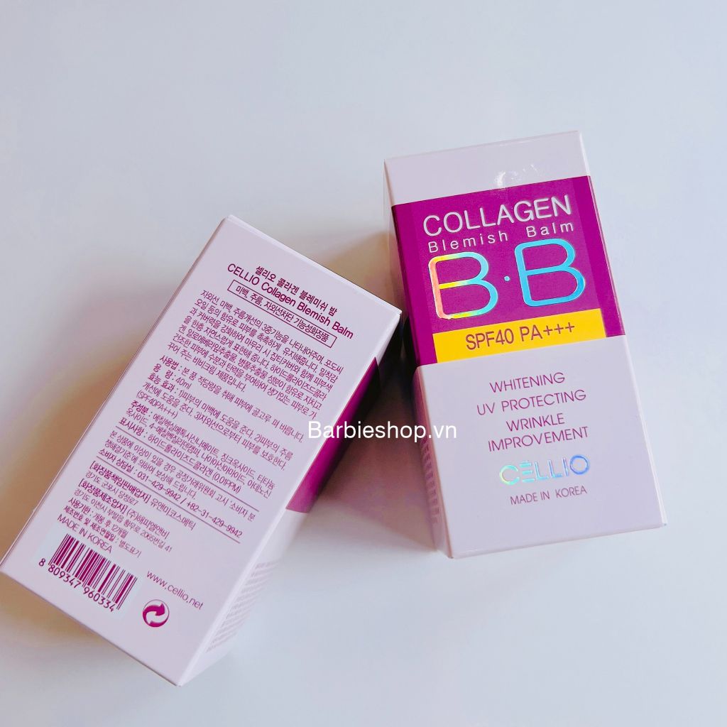 Kem Nền Chống Nắng Kiềm Dầu BB Cellio Collagen Blemish Balm 40 PA+++ - Màu 21