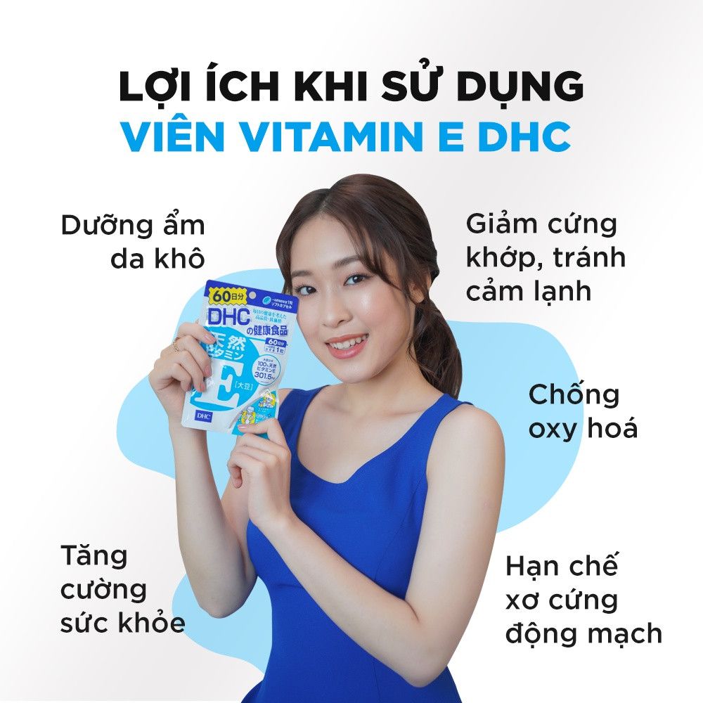 Viên Uống Vitamin E DHC Nhật Bản 60 viên