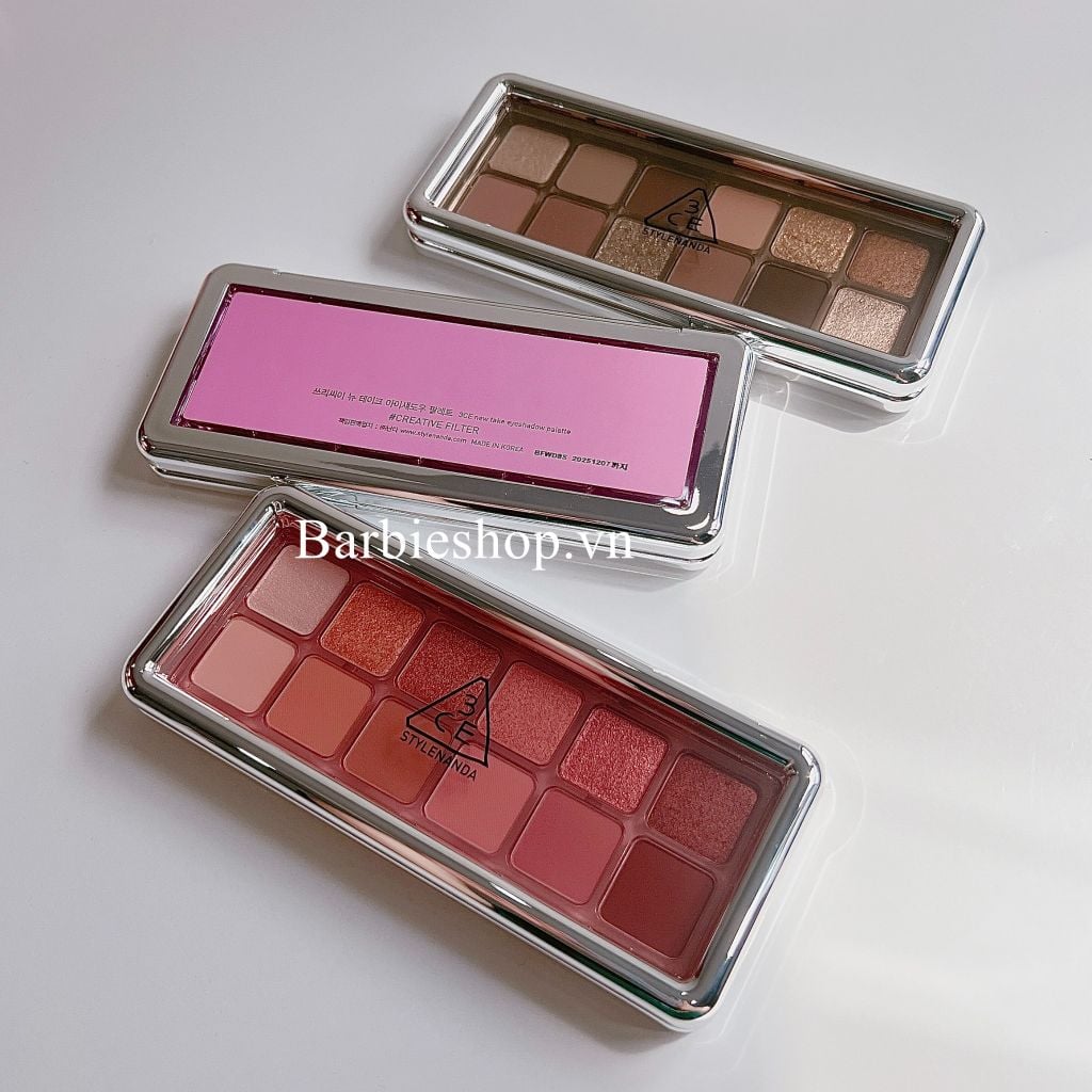 Màu Mắt 12 Ô 3CE New Take Eyeshadow Palette ( Raw Newtrals , Motion Frame , Creative Filter, Quiet Brown )