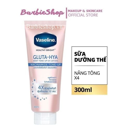 Dưỡng Thể Vaseline 4x Gluta-Hya Niacinamide Tone-Up 300ml (Tuýp)