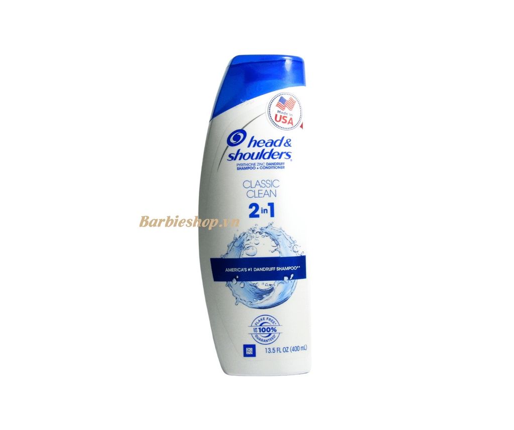 Dầu gội xả 2in1 Head & Shoulders 400ml Classic Clean Dry Scalp Care Smooth Silky