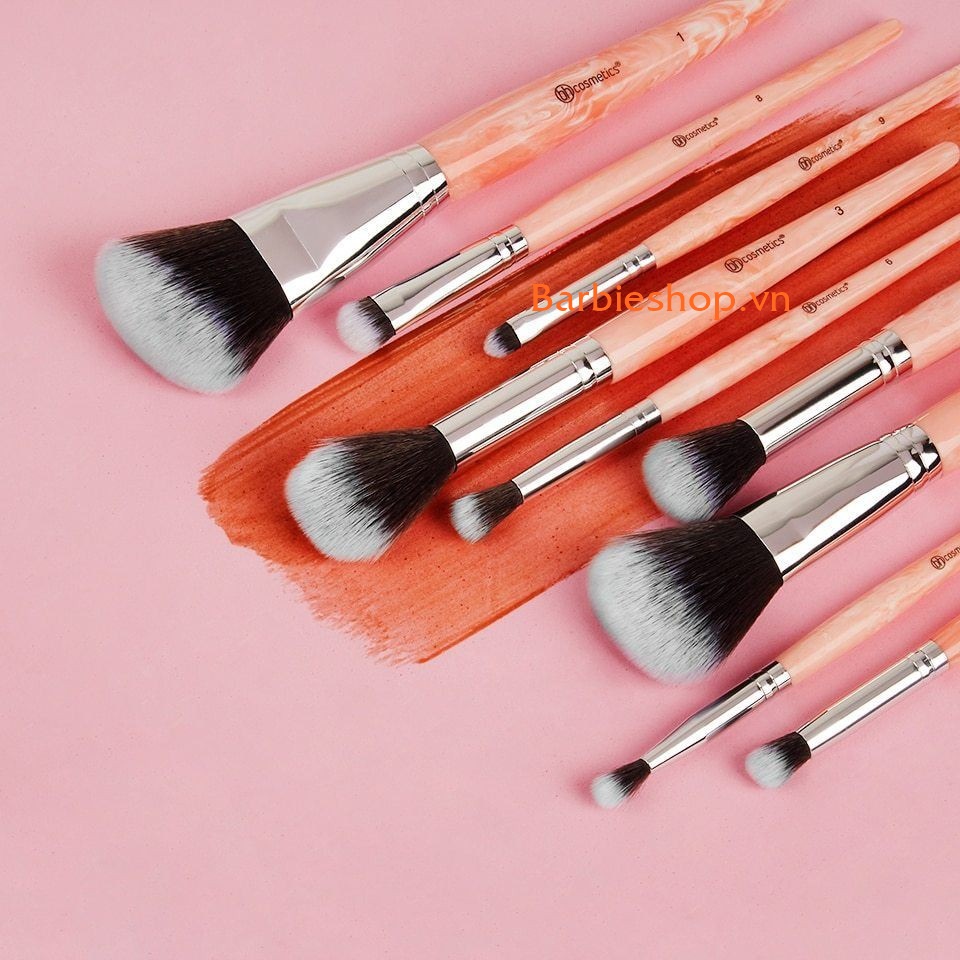 Bộ Cọ Trang Điểm BH Cosmetics Rose Quartz Brush Set 9 Cây - cọ ko túiBộ Cọ  Trang Điểm BH Cosmetics Rose Quartz Brush Set 9 Cây - cọ ko túi – Barbieshop