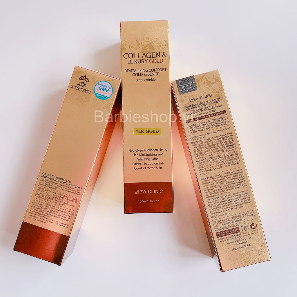 Tinh Chất Collagen & Luxury Gold 24k 3w Clinic 150ml