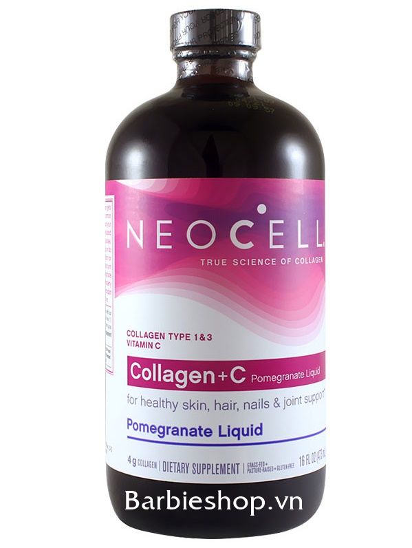 TPCN COLLAGEN NƯỚC VỊ LỰU - Nước Uống  Collagen + C Neocell Pomegranate Liquid 473ml USA