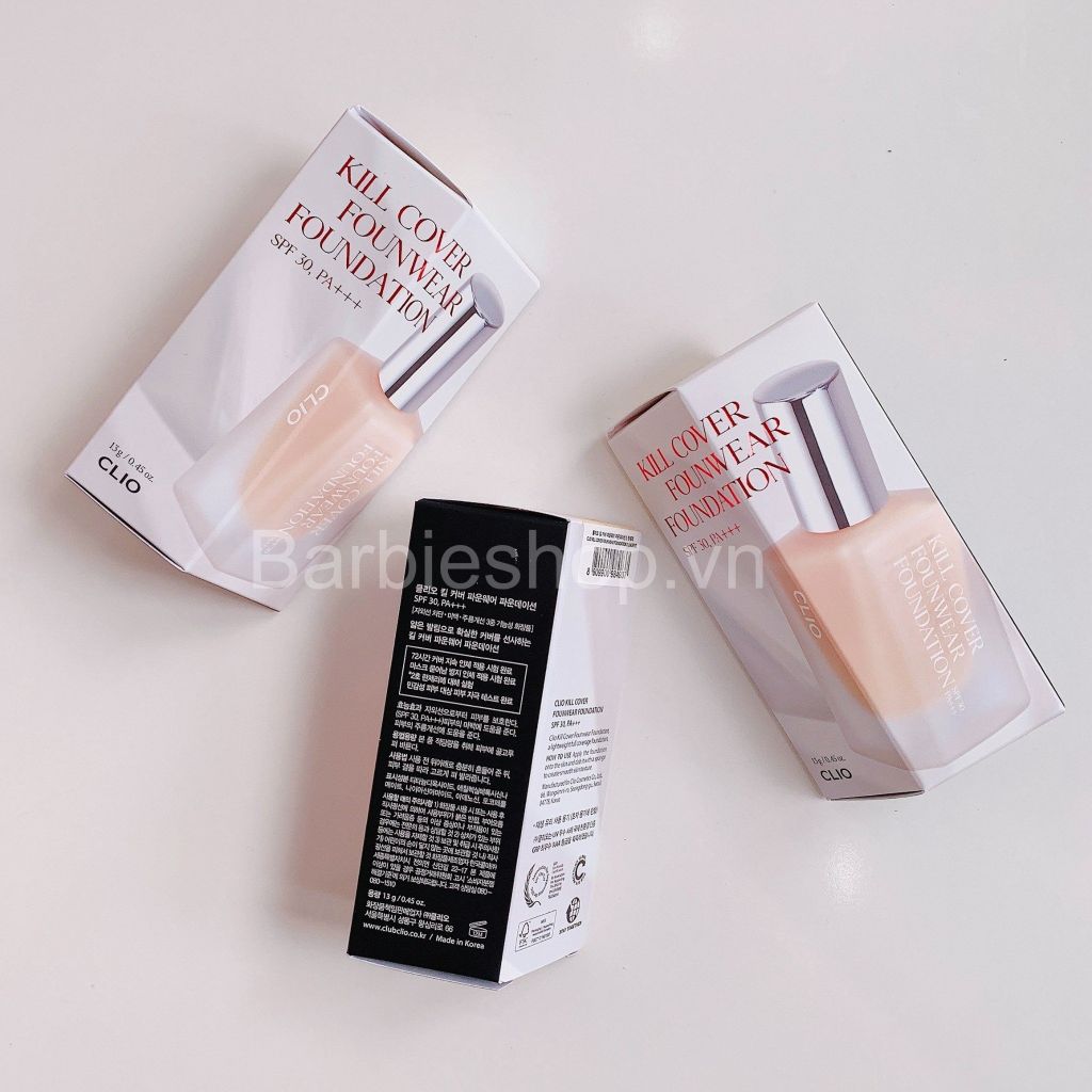 Kem Nền Clio Kill Cover Founwear Foundation 13g