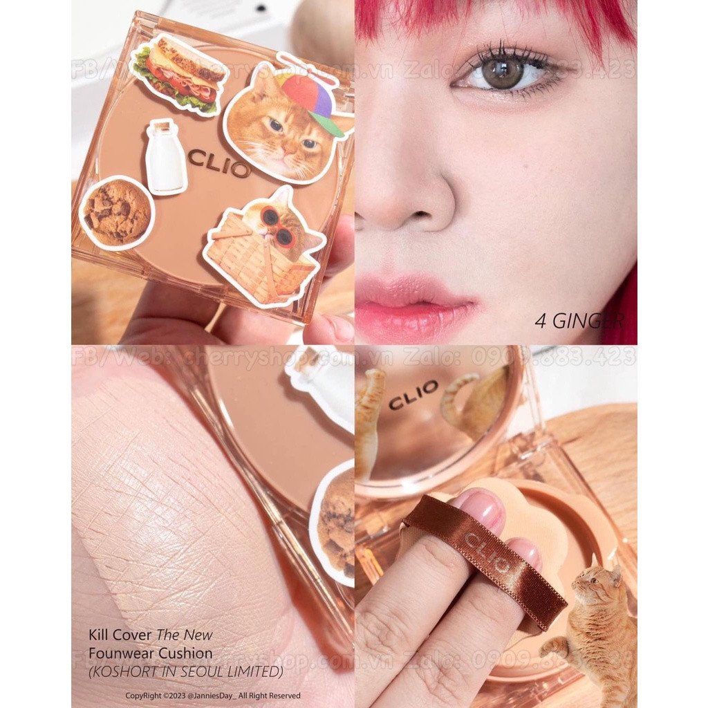 Phấn Nước Clio Kill Cover The New Founwear Cushion Mèo - Tặng kèm lõi