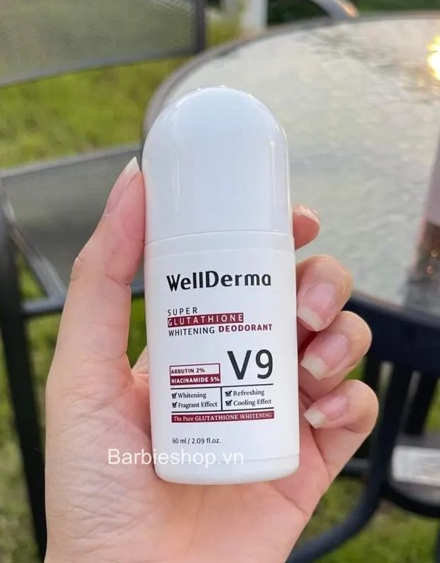 Lăn Nách Trắng Da WellDerma Super Glutathione Whitening Deodorant V9 60ml