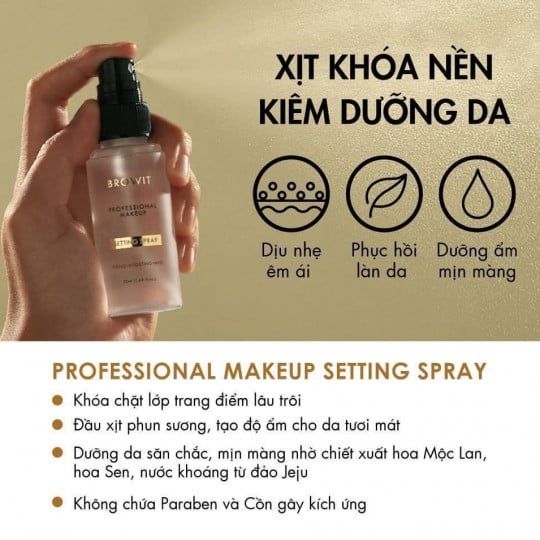 Xịt Khoá Nền Browit By Nongchat Professional Makeup Setting Spray 50ML