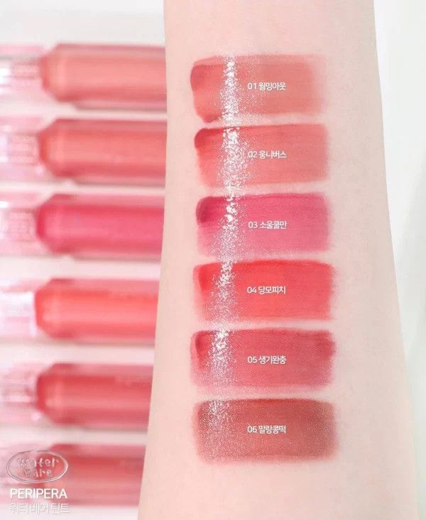 [ĐỦ MÀU] Son Kem Peripera Water Bare Tint 3.7g