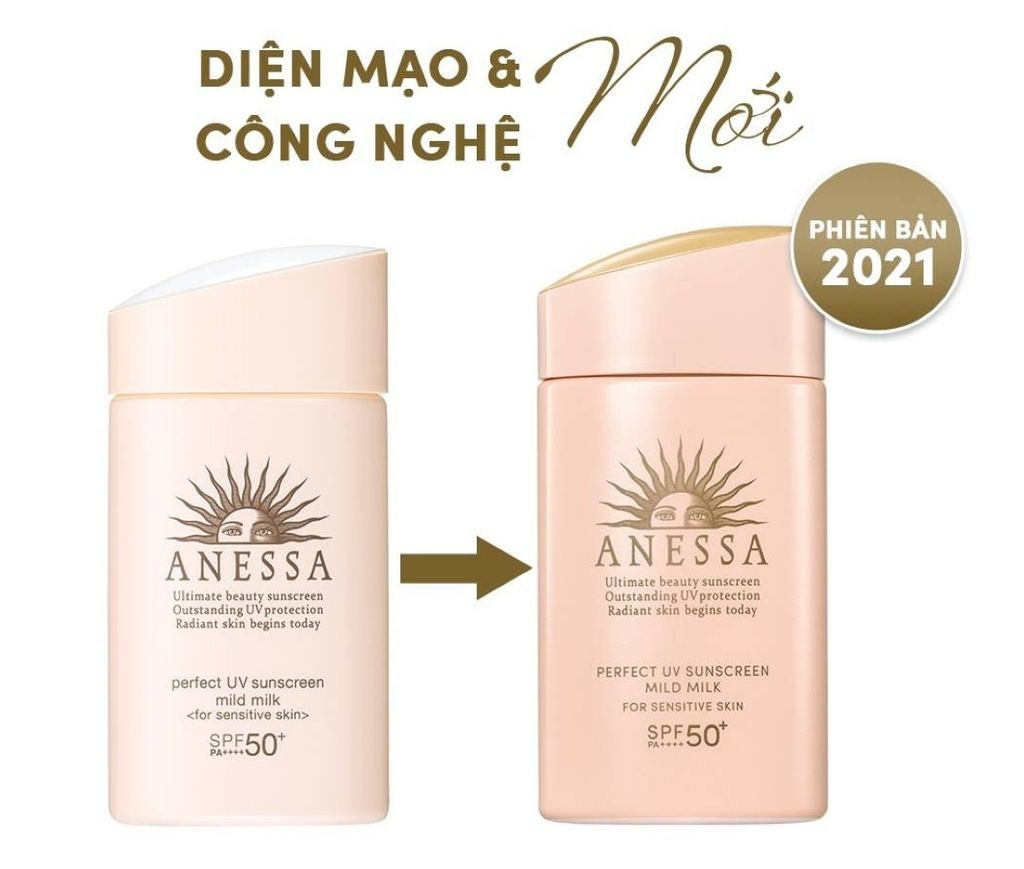 Kem Chống Nắng Anessa Perfectuv Suncreen Mild Milk - Dành Cho Da Nhạy Cảm Và Trẻ Em 60ml