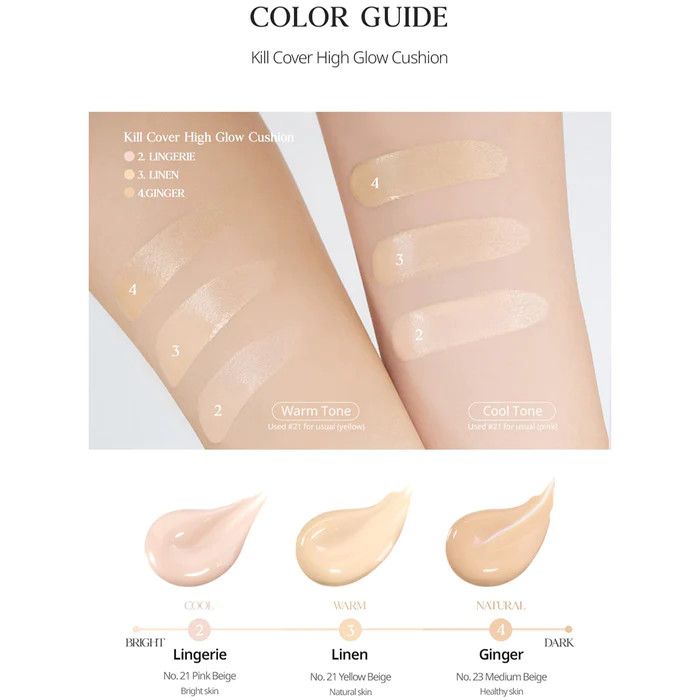 Phấn Nước Clio Kill Cover High Glow Cushion Căng Bóng Da (Kèm lõi)