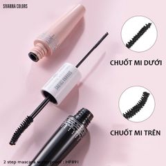 Mascara 2 Đầu Dài Và Dày Mi, Chống Nước Sivanna 6X HF891 Max Waterproof