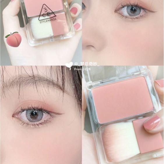 [Mẫu Mới] Má Hồng 3CE Blush Blusher + Kèm Cọ (Double Think + Last Time + Little More)