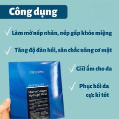 Mặt Nạ Celderma Marine Collagen Hydrogen Mask 90g - Xanh Dương