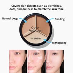 Che Khuyết Điểm Triệt Sắc The Saem Cover Triple Pot Concealer