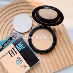 [Mẫu Mới] Phấn Nén Maybelline Fit Me Kiềm Dầu - Tone 109, 112, 118, 120