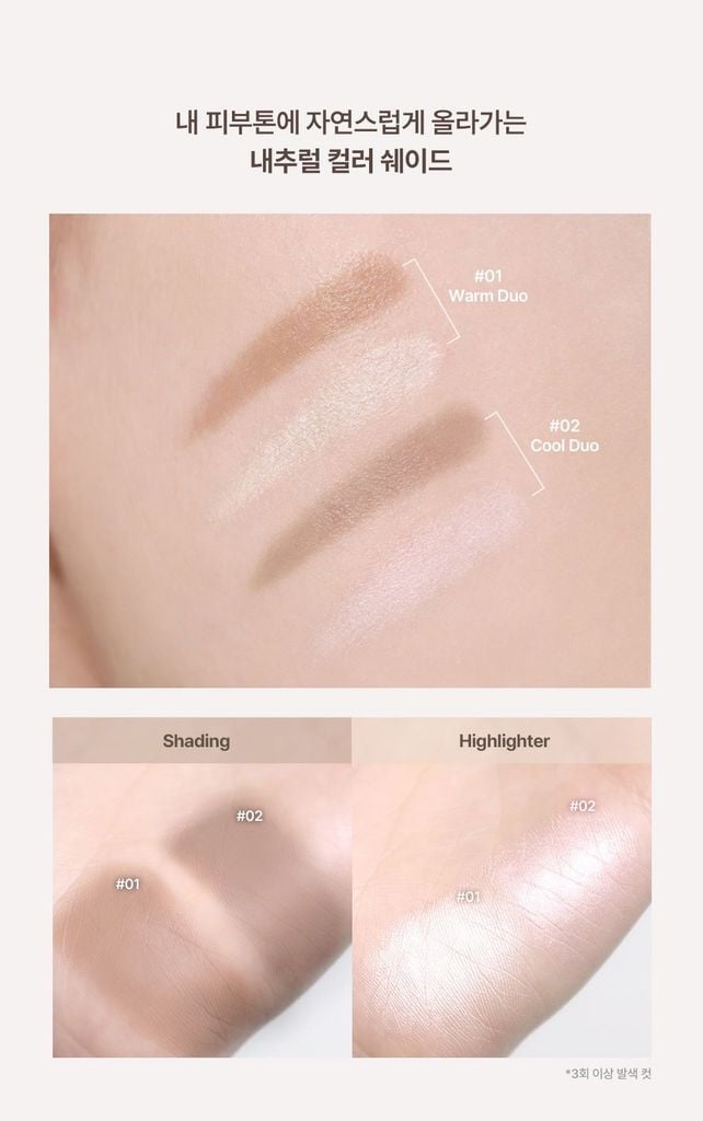 Tạo Khối + Highlight 2 Đầu Dạng Kem Too Cool Dual Contour Stick