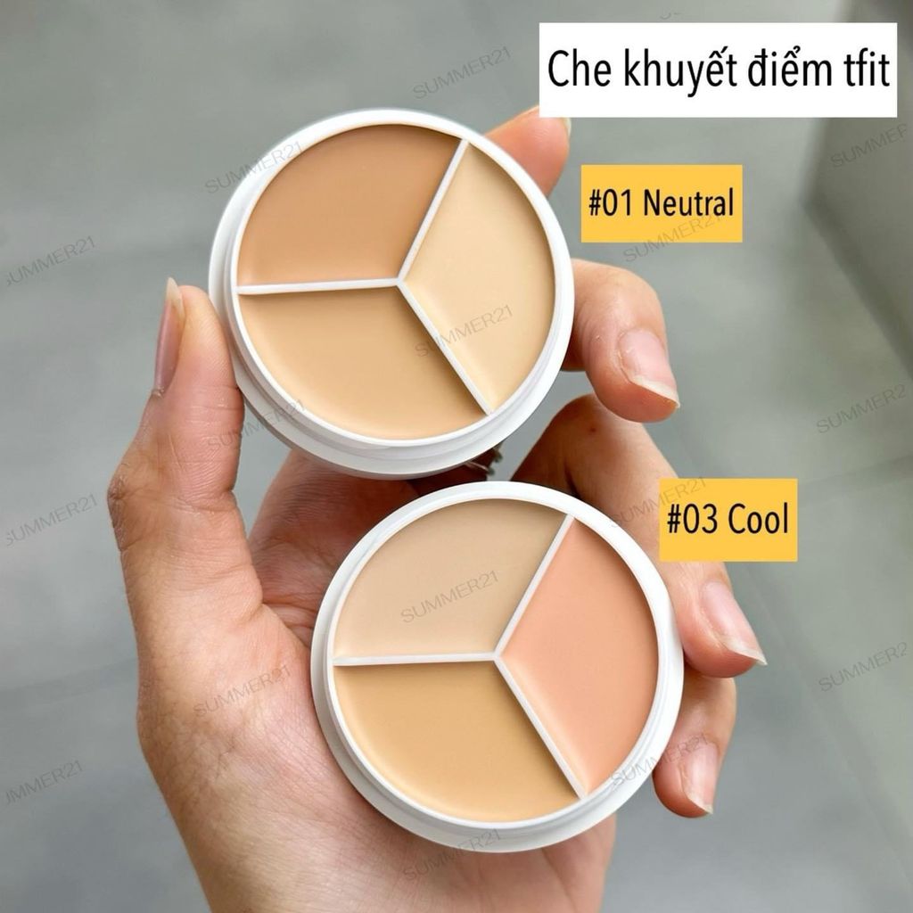 Kem Che Khuyết Điểm TFIT Concealer Cover Up Pro 15g Hũ Tròn 3 Ô