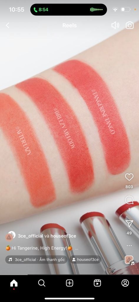 Son Thỏi 3CE Blur Matte Lipstick - Salty Cinnamon-Apricot Filter-In The Fog-Unknown Way-Newtro Wave-Peanut-Rosiness-Misty Day-Mauve Drizzle-Pure Layer-After Lazy- Breezy Melody- Tangerine