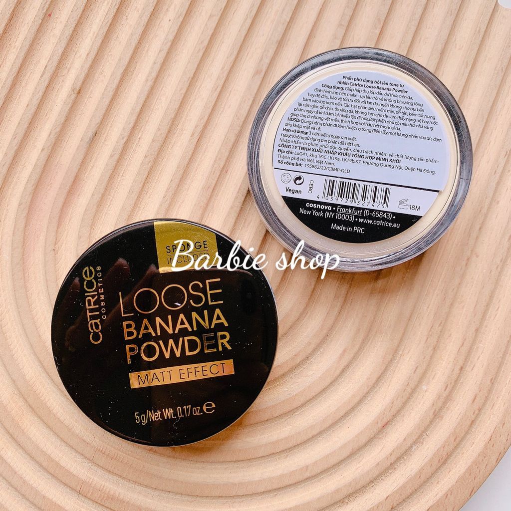 Phấn Phủ Dạng Bột Catrice Loose Banana Powder - True Skin Mineral Loose Powder - Nude Ilusion Loose Powder  Kiềm Dầu
