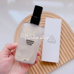 Xịt Khoáng Khóa Nền 3CE Makeup Fixer 95ml - Trắng + Đen