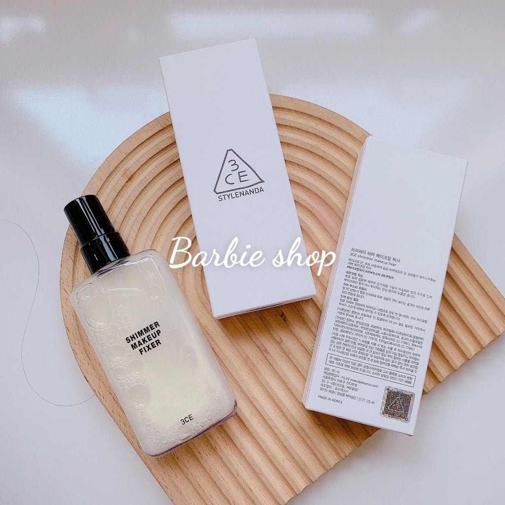 Xịt Khoáng Khóa Nền 3CE Makeup Fixer 95ml - Trắng + Đen