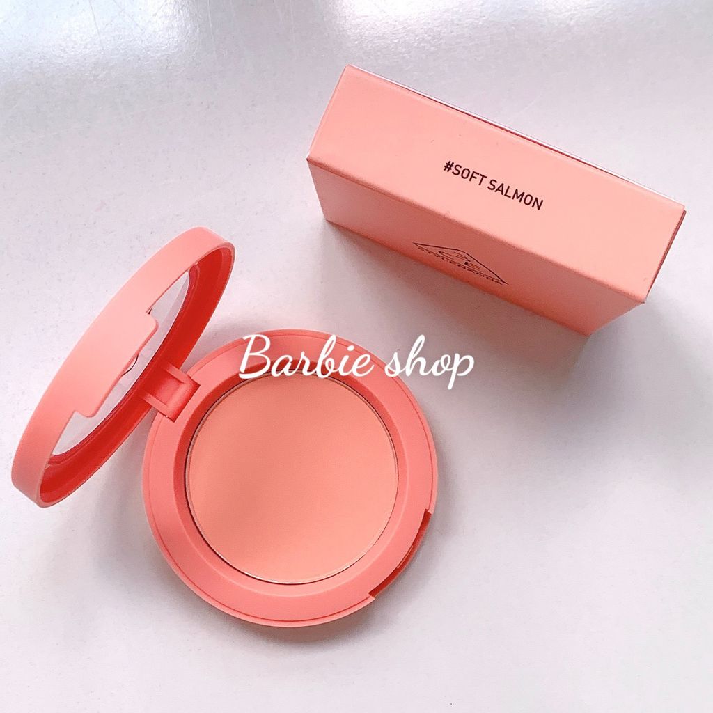 Má Hồng 3CE Face Blush Đủ Màu Hộp Tròn - Nude Peach, Mono Pink, Rose Beige, Full Of Charm, Soft Salmon, Peach Splash, Pure Cake, City Mauve, Delectable, Kinda Shy