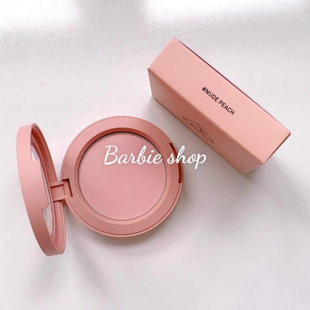 Má Hồng 3CE Face Blush Đủ Màu Hộp Tròn - Nude Peach, Mono Pink, Rose Beige, Full Of Charm, Soft Salmon, Peach Splash, Pure Cake, City Mauve, Delectable, Kinda Shy