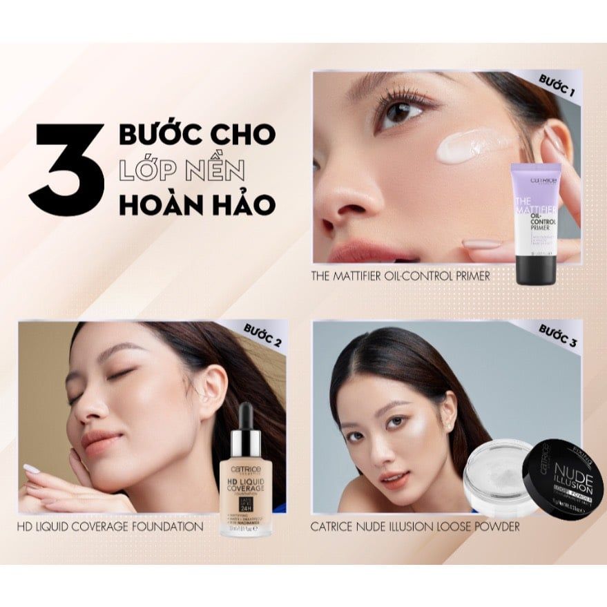 Phấn Phủ Dạng Bột Catrice Loose Banana Powder - True Skin Mineral Loose Powder - Nude Ilusion Loose Powder  Kiềm Dầu