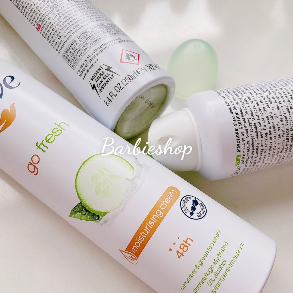 Xịt Khử Mùi Dove Original Đủ Mùi 150ml - 250ML