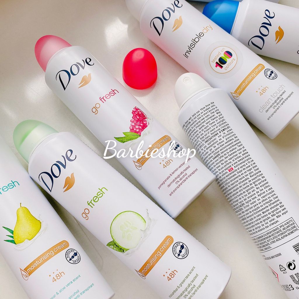 Xịt Khử Mùi Dove Original Đủ Mùi 150ml - 250ML