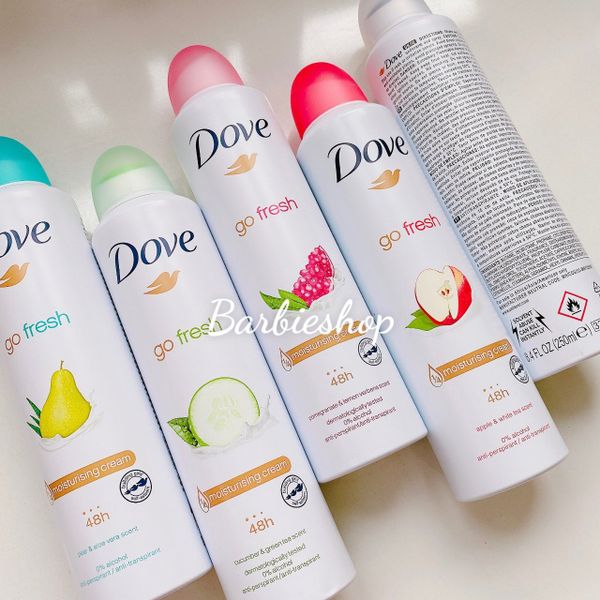 Xịt Khử Mùi Dove Original Đủ Mùi 150ml