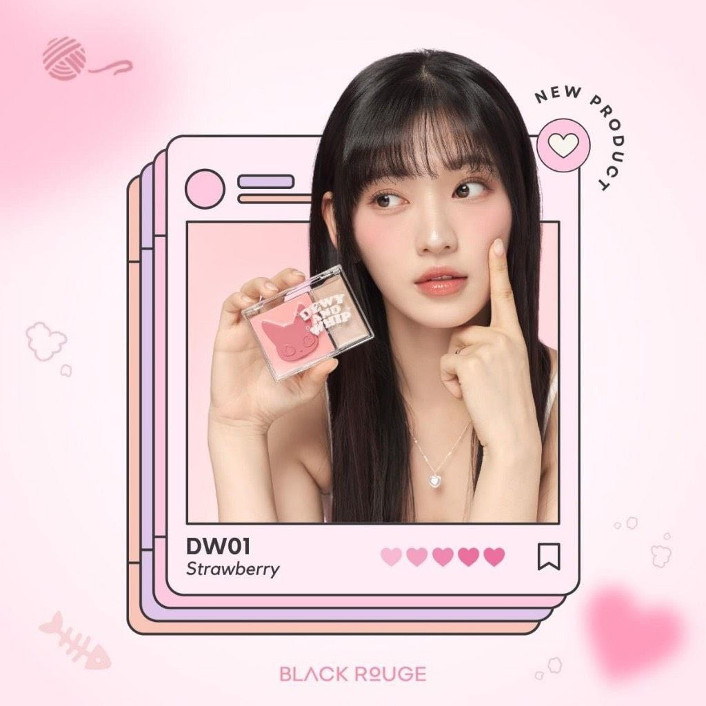 Má Hồng Kem Kèm Highlight Black Rouge Dewy Whip Cheek And Beam