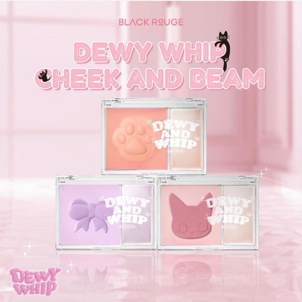 Má Hồng Kem Kèm Highlight Black Rouge Dewy Whip Cheek And Beam