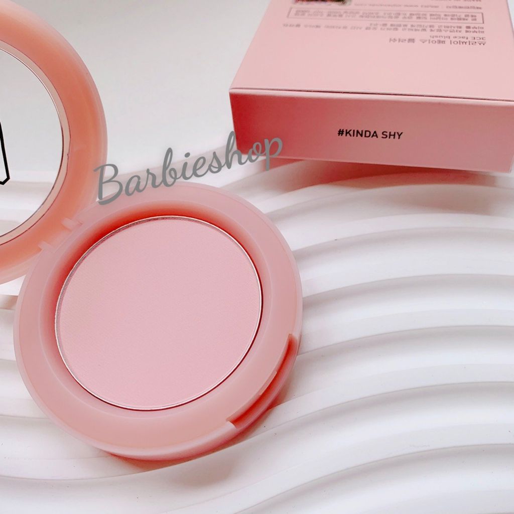 Má Hồng 3CE Face Blush Đủ Màu Hộp Tròn - Nude Peach, Mono Pink, Rose Beige, Full Of Charm, Soft Salmon, Peach Splash, Pure Cake, City Mauve, Delectable, Kinda Shy