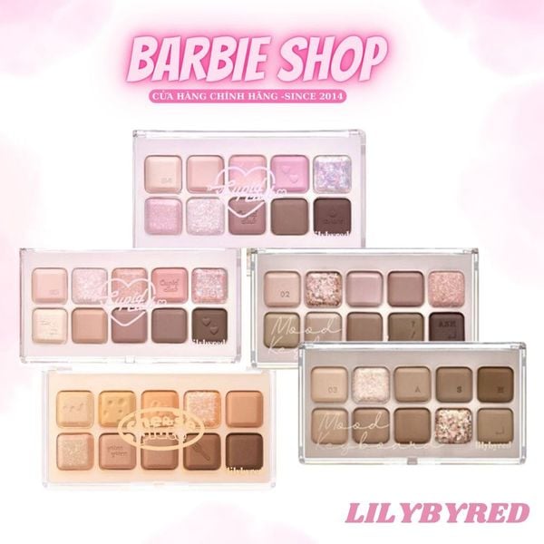 Màu Mắt 10 ô Lilybyred Mood Keyboard Liquid Club - Đủ Màu + Cheese Plate Mood Keyboard Màu 06 + Love Call Mood Keyboard Màu 07,08