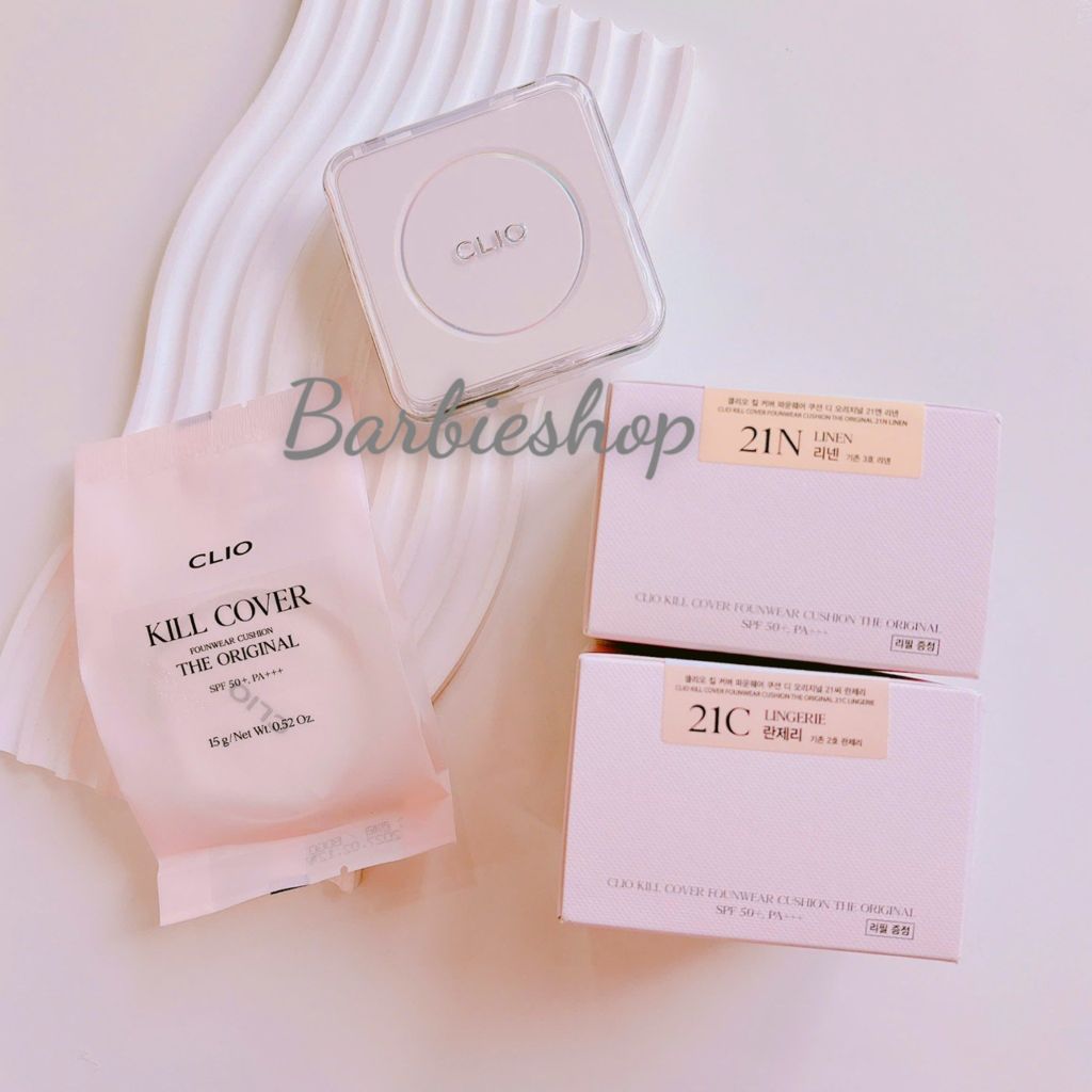 [Da Hỗn Hợp] Phấn Nước Clio Kill Cover The New Founwear /The New Đào Mèo /The Original/ Glow Cushion  Cushion SPF50+ PA+++Kèm Lõi