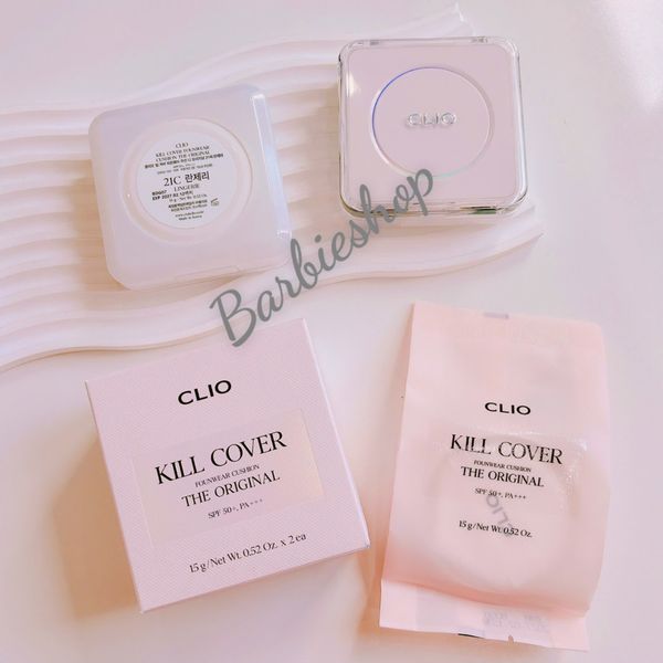 Da Hỗn Hợp Phấn Nước Clio Kill Cover The New Founwear /The New Đào Mèo /The Original/ Glow Cushion Cushion SPF50 PA Kèm Lõi