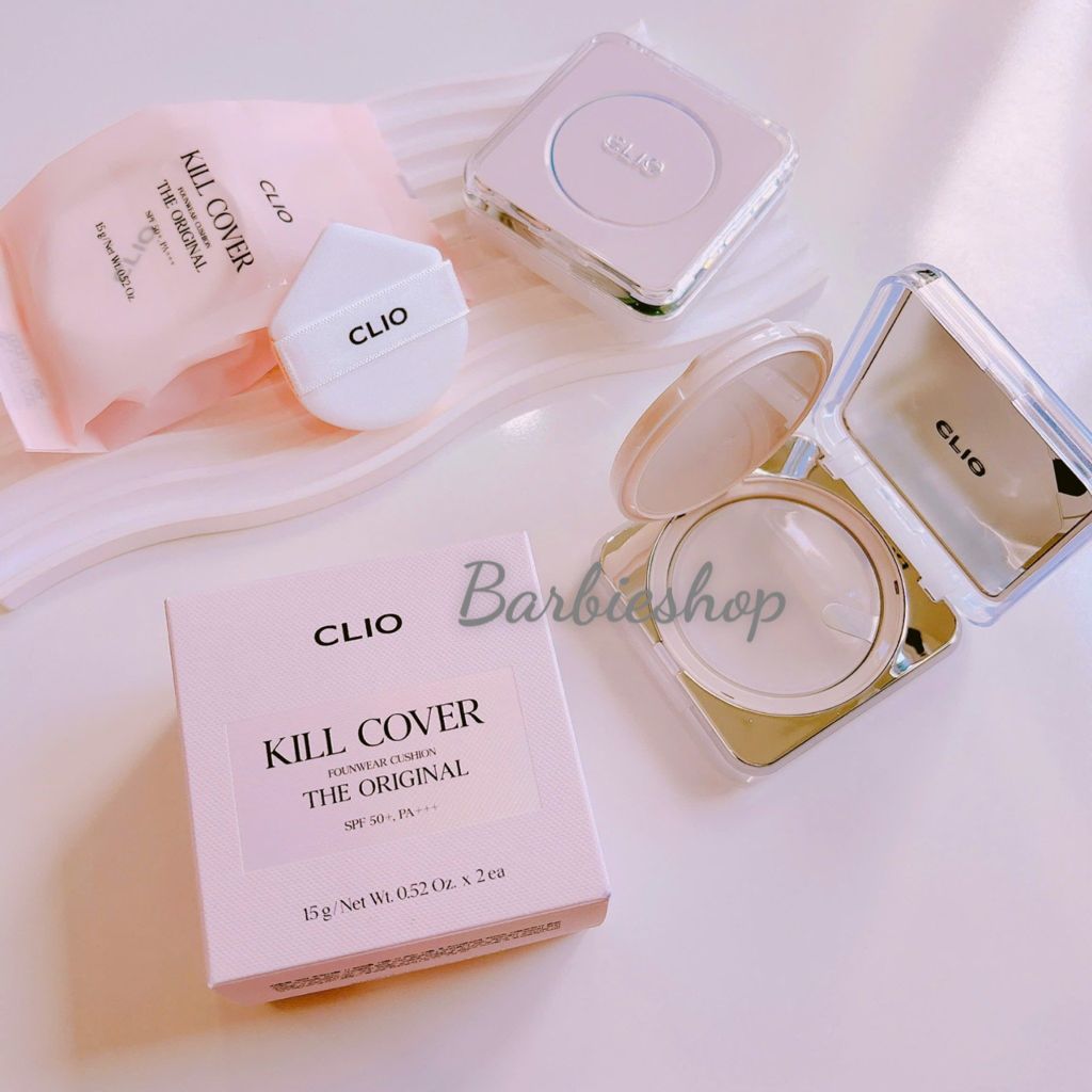 [Da Hỗn Hợp] Phấn Nước Clio Kill Cover The New Founwear /The New Đào Mèo /The Original/ Glow Cushion  Cushion SPF50+ PA+++Kèm Lõi